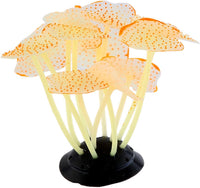 Uniclife Silicone Coral Plant Decorations Glowing Artificial Ornament - Orange / Coral - image 4