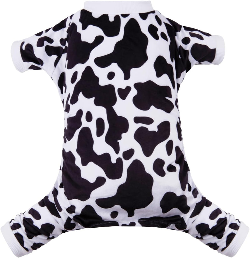 CuteBone Halloween Dog Pajamas Fleece Puppy Onesie Winter Cat Jammies - X-Large / A07-Cow