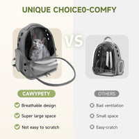 Cat Backpack Carrier, Breathable Cat Carrier Large Space Bubble Pet Backpack for Kitty Small Dog up - Dark Gray - image 2