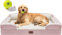 Waterproof Orthopedic Dog Bed for Extra Large Sized Dogs – Essentials for Dogs - X-Large(42"L x 30"W x 9"Th) / Pink