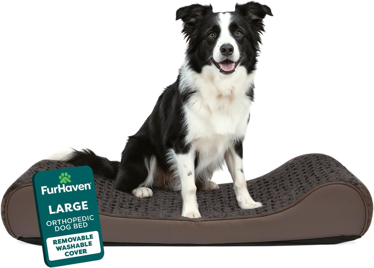 FurHaven Orthopedic Dog Bed for Large Dogs - Large / Chocolate