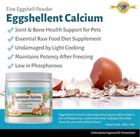 Calcium for Dogs and Cats - Fine Eggshell Powder - Strong Hip & Joint Supplement for Dogs and Cats- Dietary Supplement - No Additives - Pet's Friend Eggshellent Calcium 16oz