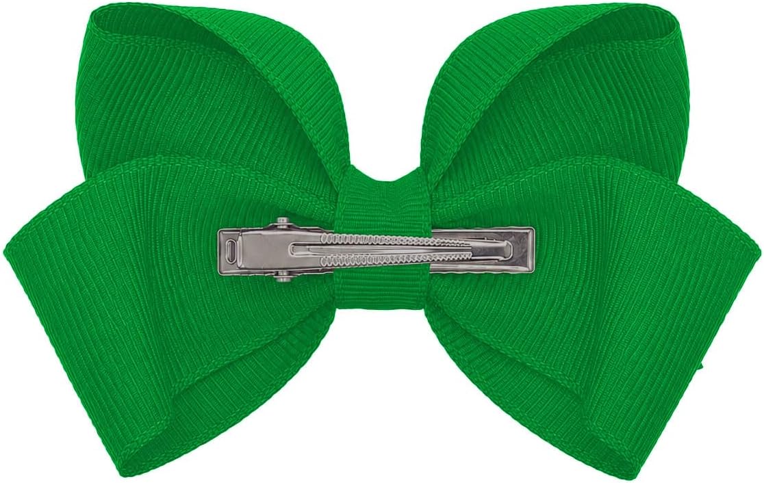 Motique Accessories 4 inch dusty rose grosgrain hair bow for girls on a metal alligator clip - view 9
