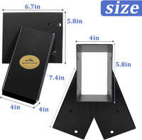 MIXXIDEA 2 pack black heavy duty steel swing set A-frame brackets - view 5