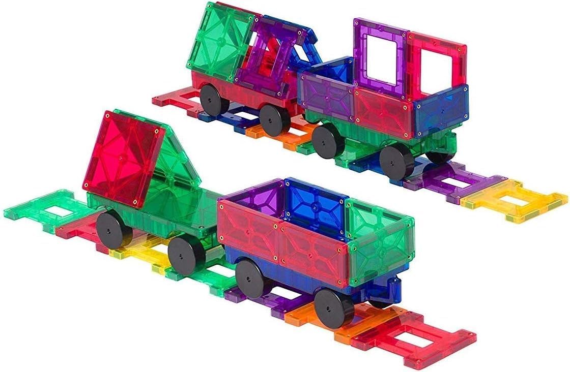 Playmags Large Magnetic Figures Community Set of 15 Pieces - 4. Add-On 4-Piece Car Set - image 4