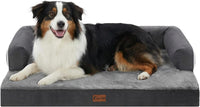 Orthopedic Washable Dog Bed for Extra Large Dogs - Dark Grey / 35.0"L x 22.0"W x 7.0"Th