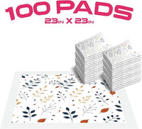 Disposable Dog Training Pads – Highly Absorbent Pee Pads with Quick-Dry Gel, Leak Proof Backing, Pheromonal Attractant for Housebreaking and Indoor Potty Training – 23 x 23 in (100 Count)