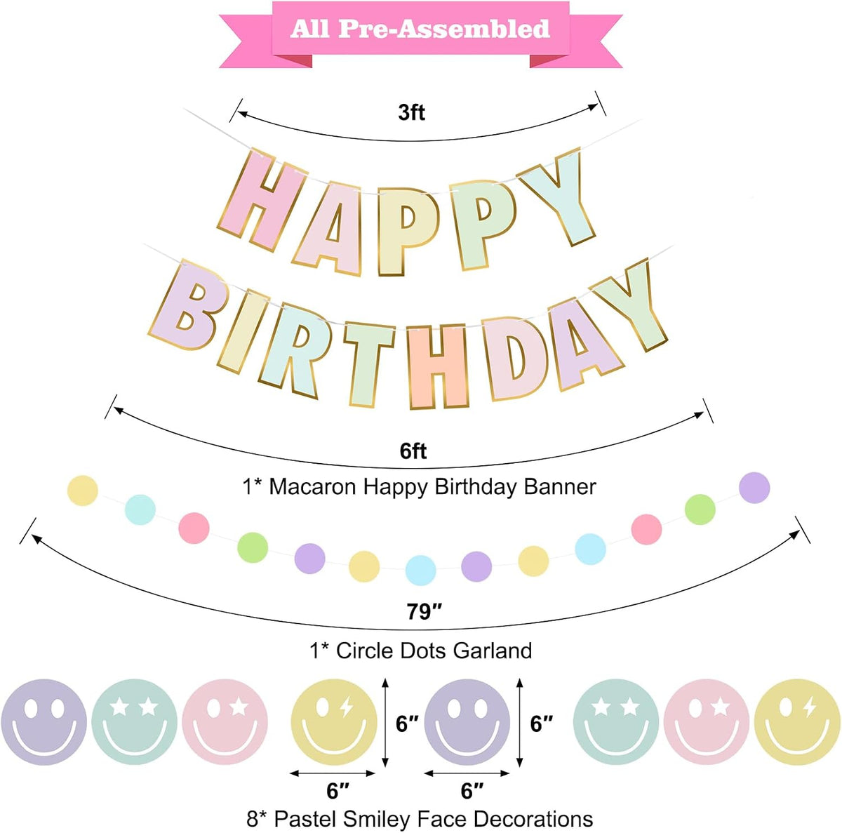 Halloween Birthday Banner - Macaron / Smile - image 2