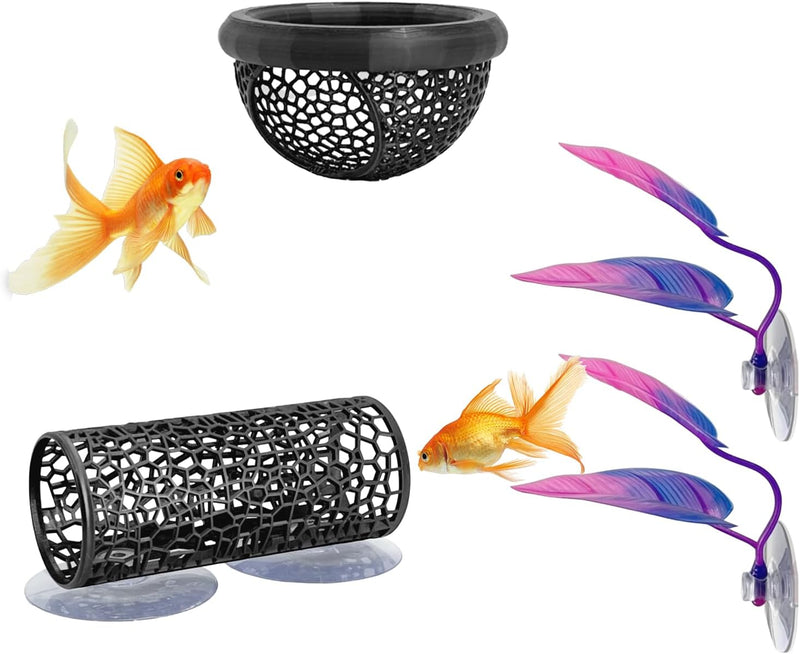 Betta Fish Hammock Set, Suction Tunnel, Aquarium Decor
