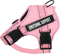 voopet Service Dog Harness, Emotional Support Pet Vest Harness - XX-Small (Pack of 1) / Pink