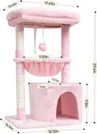 SYANDLVY Small Cat Tree for Indoor Cats - 29.6" / Pink - image 2