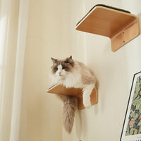 2 Set Cat Wall Steps, Wooden Cat Climbing Shelf for Wall - Steps - image 4