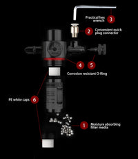Aquarium CO2 Generator Double Runtime with Solenoid Valve 4L - Replacement kit - image 2