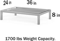 24 in X 36 in. Aquarium Stand | Industrial Style Aluminum Fish Tank Base with Open Frame Design