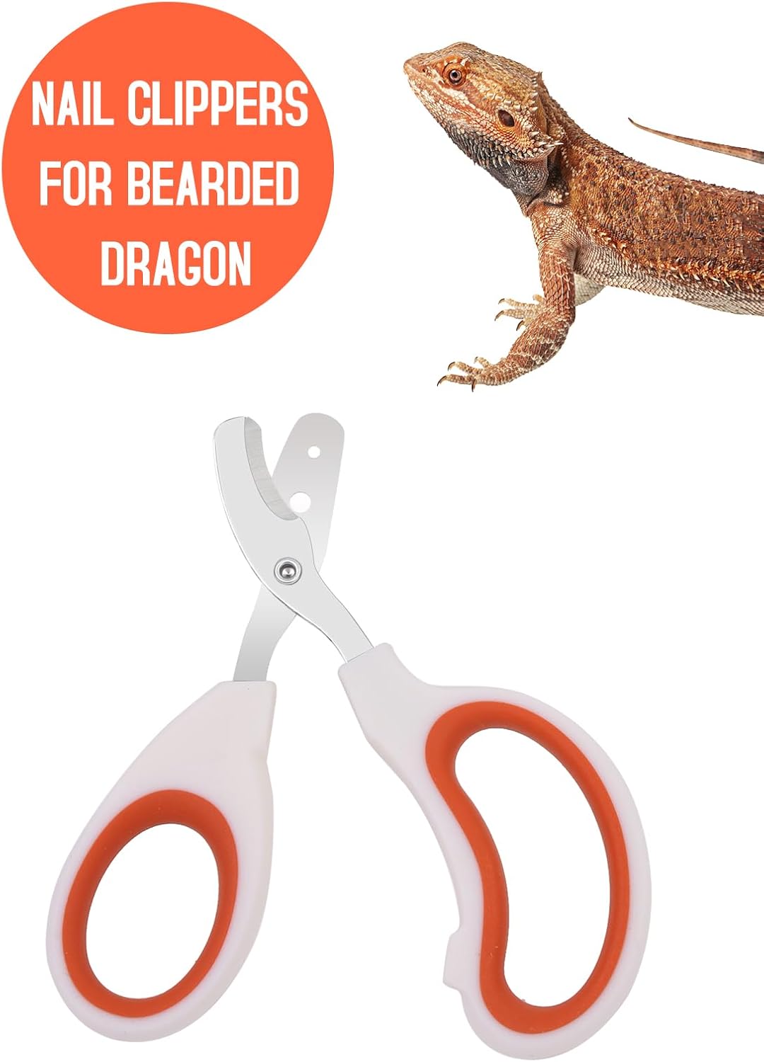 Stainless Steel Bearded Dragon Nail Clippers - Orange - image 2