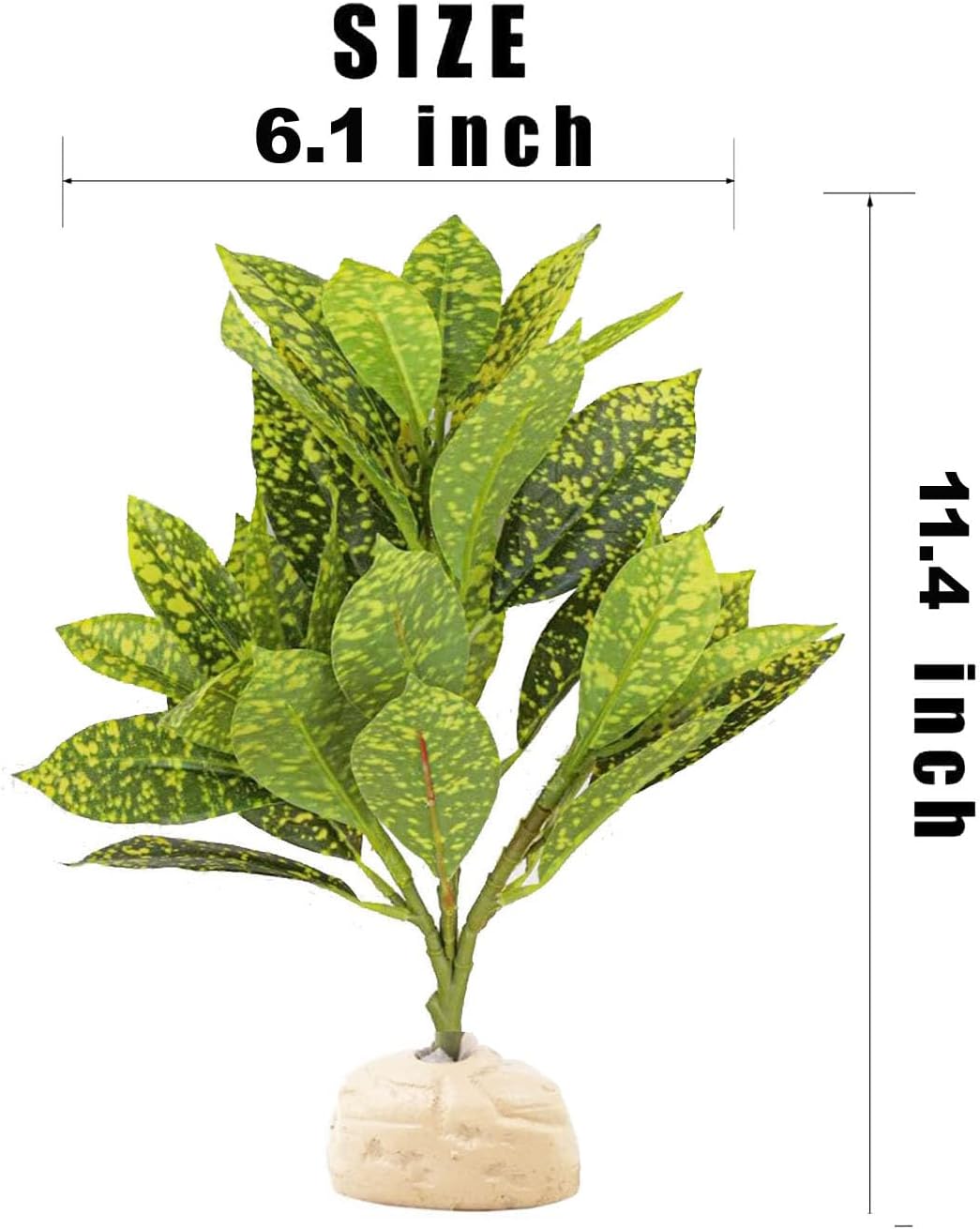 Reptile Plants Terrarium Decor, Reptile Tank Decorations - Golden - image 2