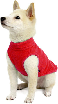 Gooby Stretch Fleece Vest Dog Sweater - Medium Length (11.5") / Red - image 2