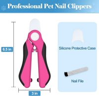 Swihauk Heavy Duty Dog Nail Clippers and Trimmers - Pink - image 2