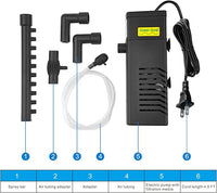 DOMICA Internal Aquarium Filter with Aeration System 100GPH 5W Power Filter for 5 to 15 Gallons Fish Tank, Submersible Fish Tank Filter
