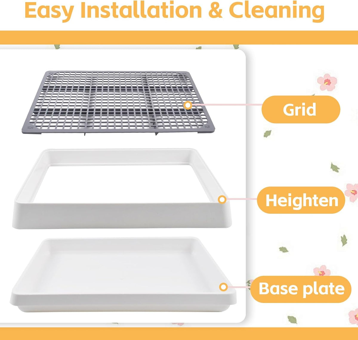 Large Rabbit Litter Box for Cage - 【Plastic】 - image 4