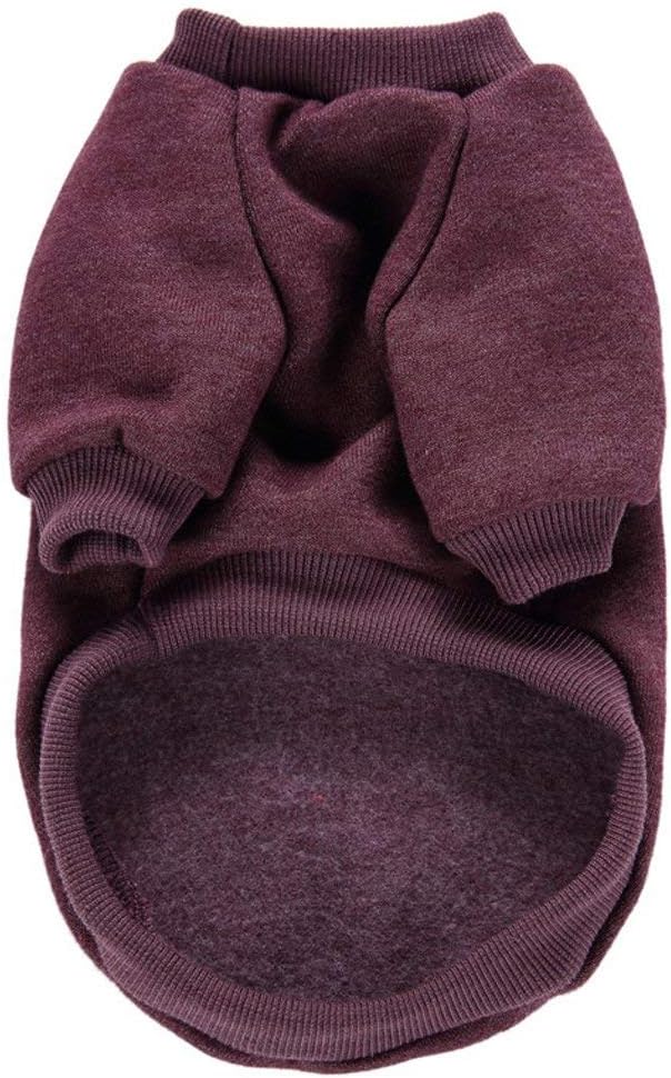 Dog Sweaters for Small Dogs, Soft Fleece Puppy Clothes - Brown / Large - image 3