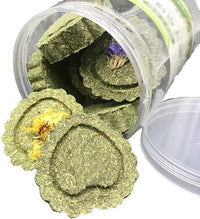 Bunny Chew Toys for Teeth, Natural Pet Chew Toy Hand Made Timothy Hay Cakes for Chinchilla Guinea Pig Hamsters Holland Lop Prairie Dogs Squirrels Gerbils Rabbit Chewing & Molar Teeth, 9.5oz