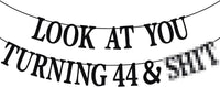 Black Glitter Look at You Turning 25 & Sh*t Banner - 44