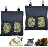 RIOUSSI Guinea Pig Hay Feeder - Black-2pack / M - 13"x9"x2"
