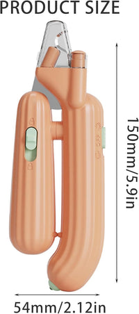 Cactus Shaped Cat Nail Clippers - Durable, Ergonomic Pet Grooming Tool for Cats & Kittens - Safe, Sharp, and Comfortable Claw Trimmer(Orange)