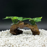 Fish Tank Decorations Aquarium Decor Ornaments Betta Silk Leaf pad - Type-d - image 2