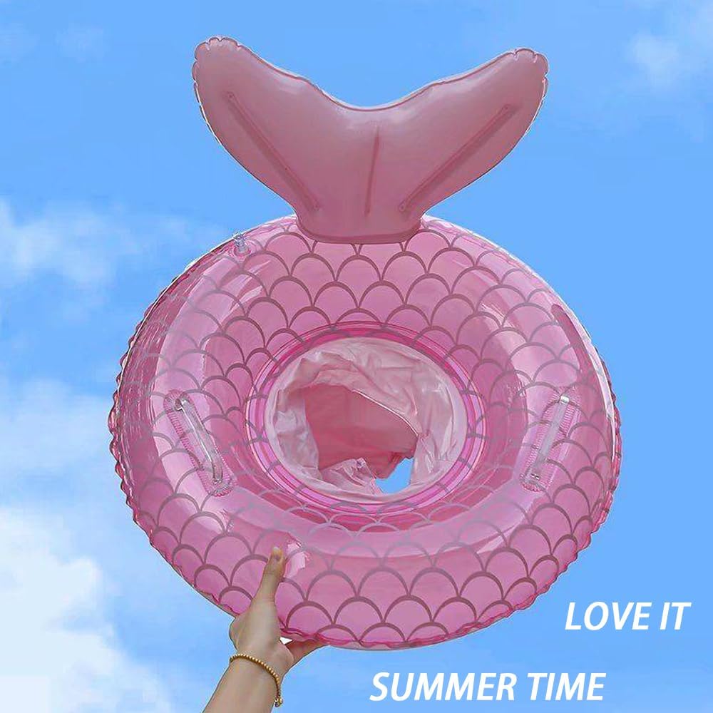 UMBWORLD baby swim float with seat and handle in pink unicorn style - view 17