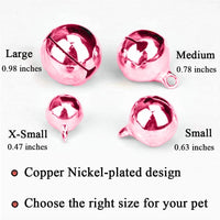 4 Sets Cat Bell for Dog Collar Charm Training Pet Pendant Accessories - X-S / Pink - image 4
