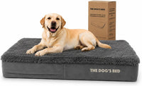 The Dog’s Bed Orthopedic Memory Foam Dog Bed - Grey Fur / Large Beds (6" deep)