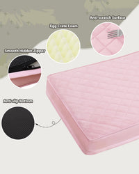 Orthopedic XL Dog Beds Large Sized with Washable Cover, 41x27 - 47.0"L x 29.0"W x 4.0"Th / Pink - image 4
