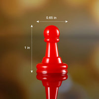 Gejoy 128 plastic board game pawns in eight colors, 1 inch tall - view 3
