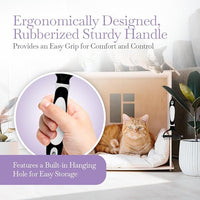 Fuller Brush Dual-Head Dematting Pet Comb - Stainless Steel Teeth with Slightly Sharp Edges - 7 Narrow-Gap & 9 Wider-Gap on Other Side - Use to Remove Stubborn Fur & For Grooming Dogs & Cats