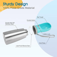 Portable Dog Water Bottle - Button switch / 24 OZ - Blue - image 2