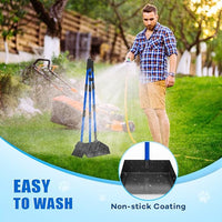 Larger Pooper Scooper Dog Pooper Scooper for Large Medium Small Dogs Heavy Duty Stainless Steel No Bending with Rake & Shovel & Extra Large Tray for Yard