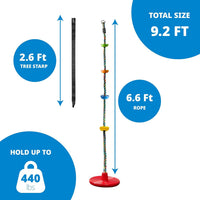 Jungle Gym Kingdom Tree Swing for Kids - Multicolored,red - image 3