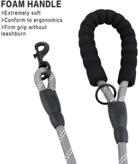 Plutus Pet Rope Dog Leash with Double Handles, Reflective - Rope-Gray - image 4