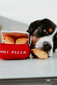 ZippyPaws Burrow Hide & Seek Plush Puzzles, Milk and Cookies - Pizza Box - image 3