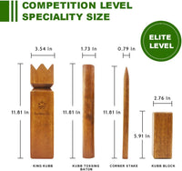 SunNordic rubber wood Kubb yard game set with king, blocks, batons and canvas carry bag - view 15