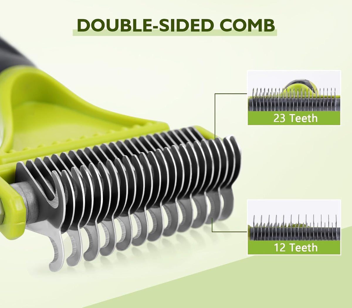 Pecute Double-Sided Undercoat Rake for Dogs & Cats with Thick Double - image 4