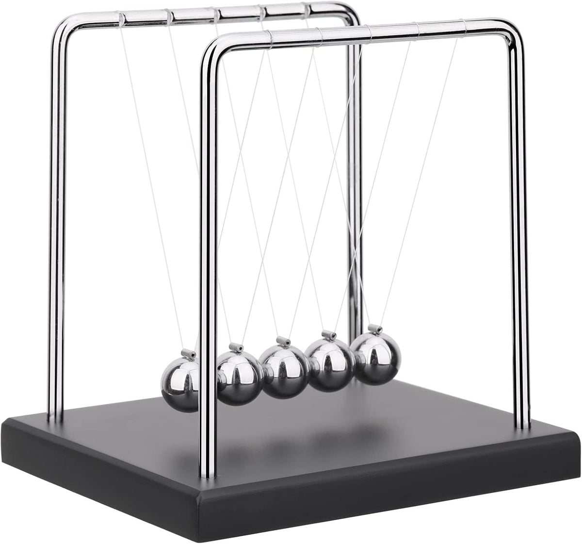 QLKUNLA Newtons Cradle Balance Balls Science Physics Gadget Desktop - 5 Beads