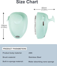 Cat Steam Brush for Shedding,Self Cleaning Cat Brush with Steam,Rechargeable Pet Steam Brush,Mist Brush Comb for Indoor Cats,Cat Hair Brush,Steamy Cat Brush for Short&Long Haired Pets.(Green)