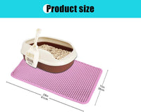 Cat Litter Mat 35"x24", Double Layer Waterproof Litterbox Mat - 23" x 14.5" / Pink - image 4