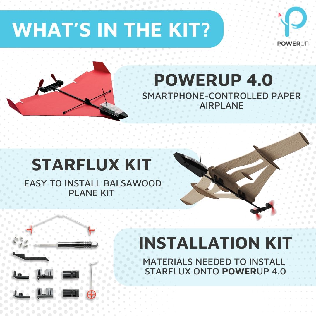 POWERUP 4.0 Dragon Paper Airplane Kit Smartphone App Controlled RC - Starflux Balsa Kit - image 4
