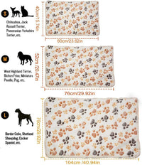 1 Pack 3 Puppy Blanket, Fleece Pet Small Dog Blanket for Puppy Cat, 40"x30" – Essentials for Dogs - Small(23"x15") / White Paw - image 3