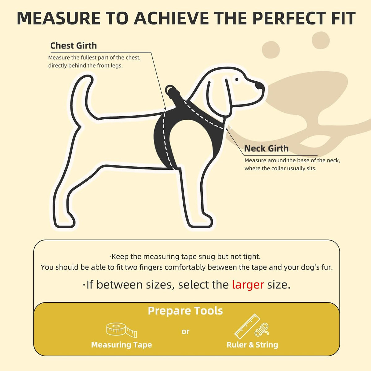 PUPTECK Dog Harness, Collar and Leash Set No Pull for Small Medium Sized – Essentials for Dogs - Brown&Yellow (Fall) / L (CHEST 18"-20") / Patterned Harness Collar and Leash Set - image 2