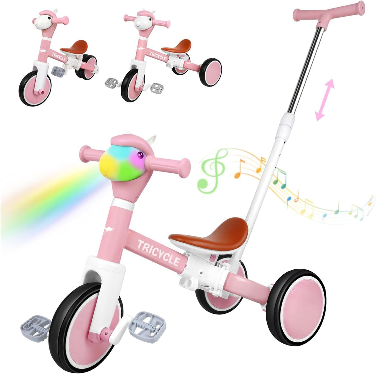 Tricycle for Kids 1-3 Year Olds - Pink